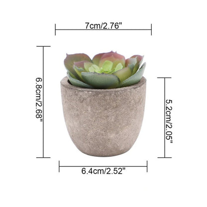 Verdea Artificial Succulent Plant - Realistic Faux Greenery, Rustic Pot