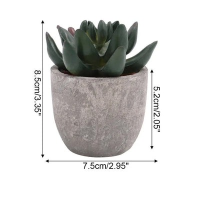 Verdea Artificial Succulent Plant - Realistic Faux Greenery, Rustic Pot