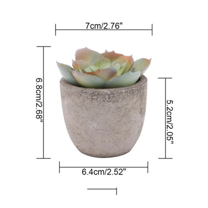 Verdea Artificial Succulent Plant - Realistic Faux Greenery, Rustic Pot