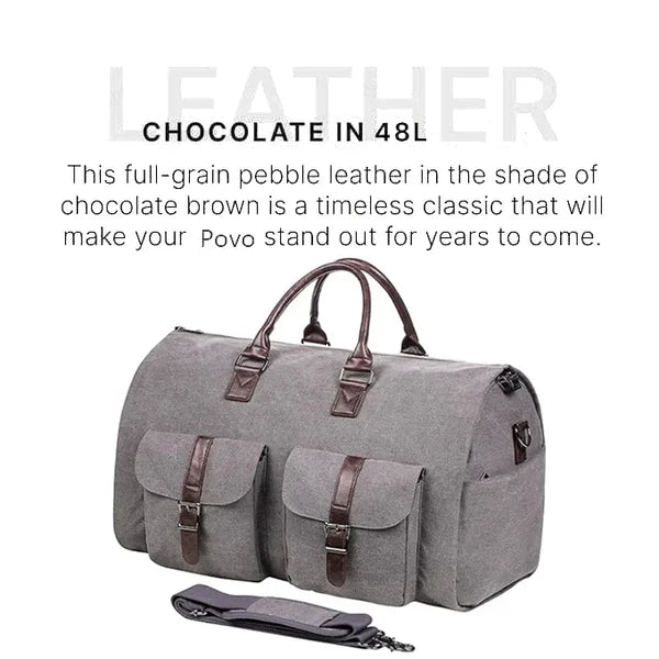 Versatile 3-in-1 Convertible Duffle Bag with Garment Storage | Stylish Travel Solution for Organization