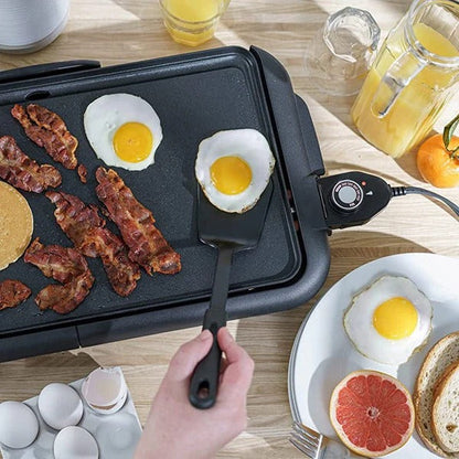 Versatile Electric Griddle | 24-Inch Cooking Surface with Adjustable Temperature for Effortless Meal Preparation