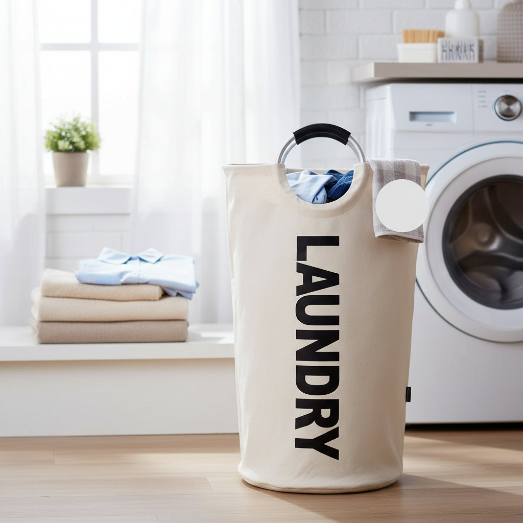 Versatile Foldable Laundry Hamper | Waterproof Fabric with 90L Capacity | Space-Saving Design for Organized Laundry