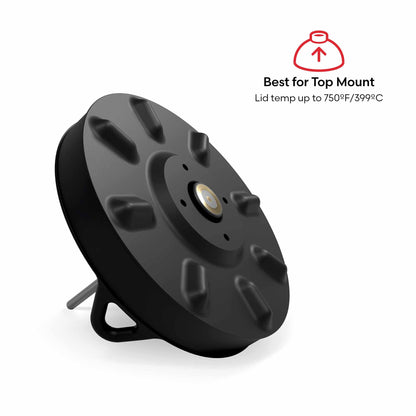 Versatile Grill Mount | Magnetic Temperature Gauge Holder with Heat Shield | Accurate Cooking Control for Perfect Grilling