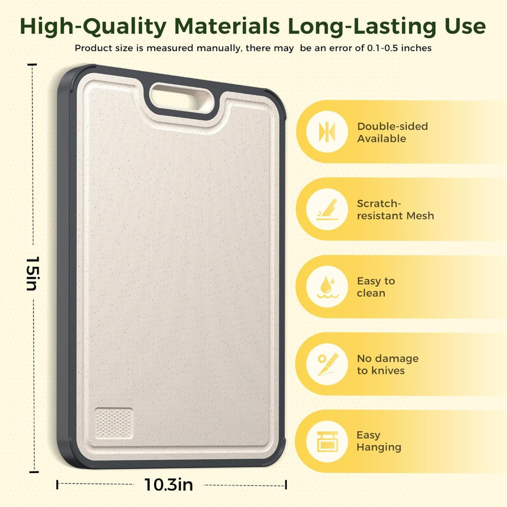 Versatile Kitchen Prep Board | Custom Cutting Board with Double-Sided Design & Juice Groove for Efficient Food Preparation