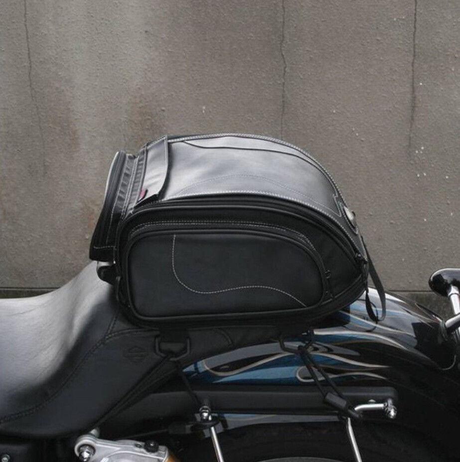 Motorcycle Bags, Water Resistant Motorcycle Tail Bag with Expandable Base and Shoulder Strap, Motorcycle Luggage