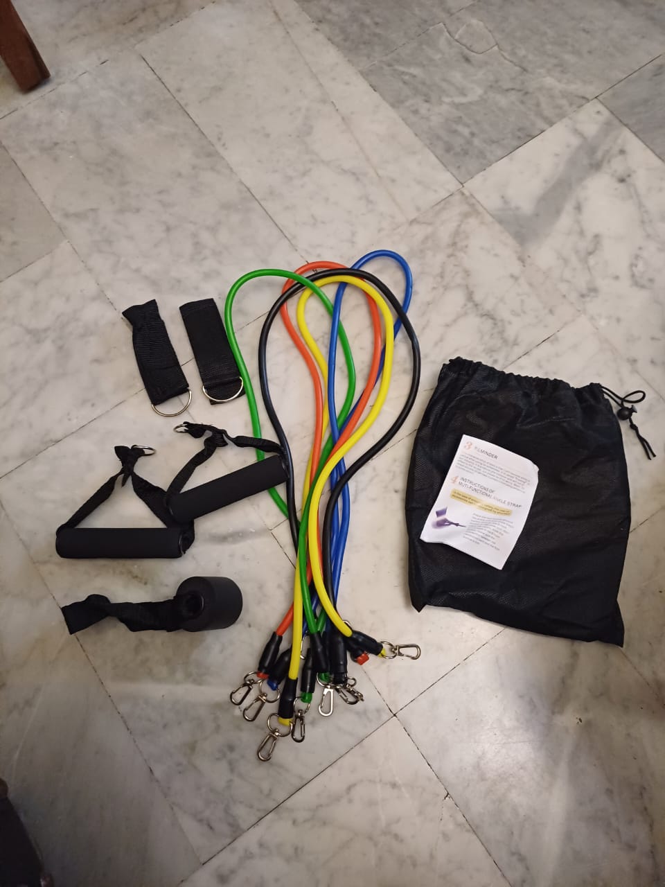 Resistance Bands Set with Handles and Ankle Straps, 11 Piece Exercise Bands and Workout Bands, Home Gym Equipment