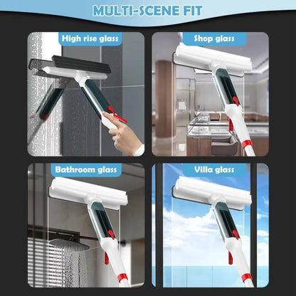 Versatile Telescopic Window Cleaner with Ergonomic Handle | Adjustable Reach for Streak-Free Shine