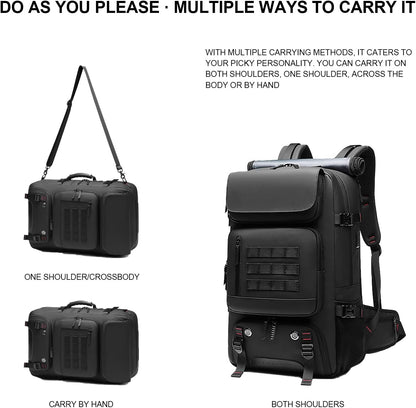 Versatile Travel Backpack | 50L Waterproof Design with USB Charging Port | Perfect Carry-On Backpack for Men