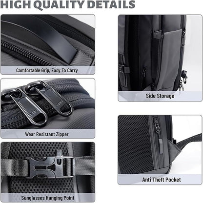 Versatile Travel Backpack | Expandable Compression Design with Anti-Theft Lock | Water-Repellent for Secure Storage