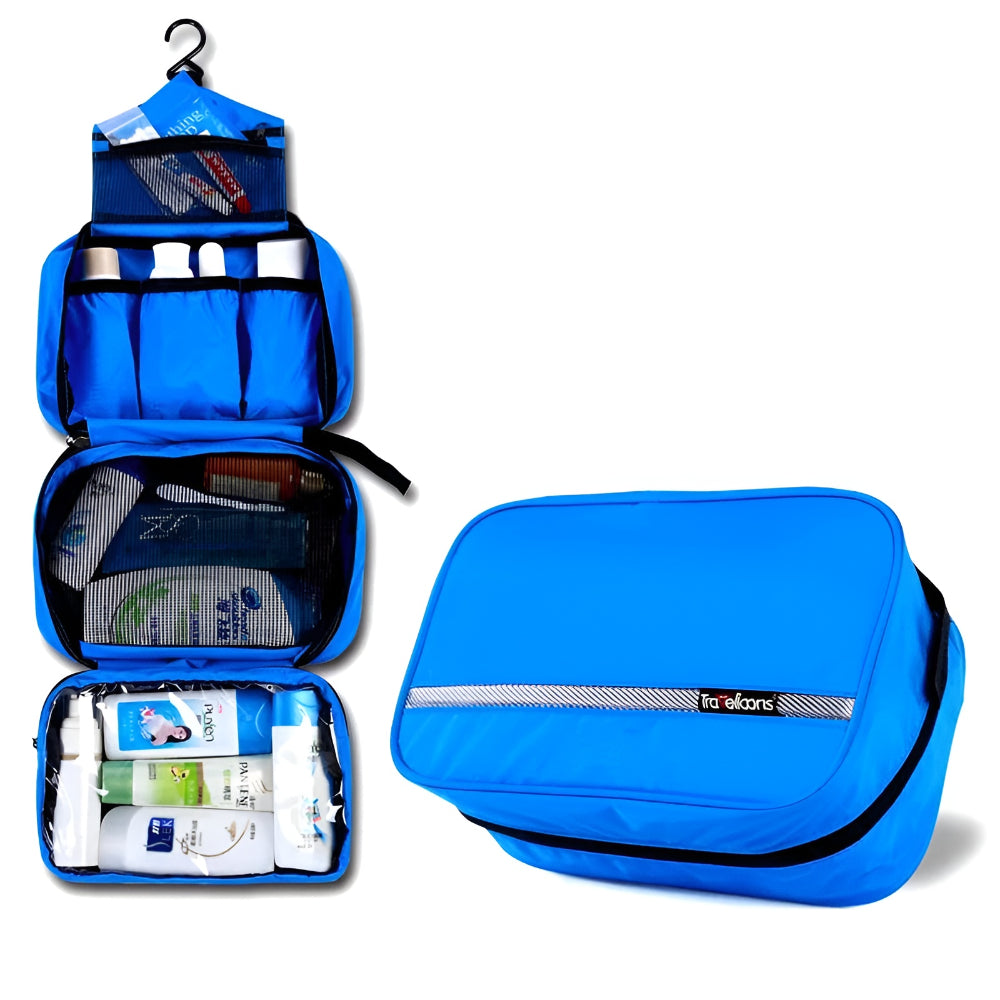 Versatile Travel Toiletry Bag with Hanging Design & Waterproof Material for Easy Organization