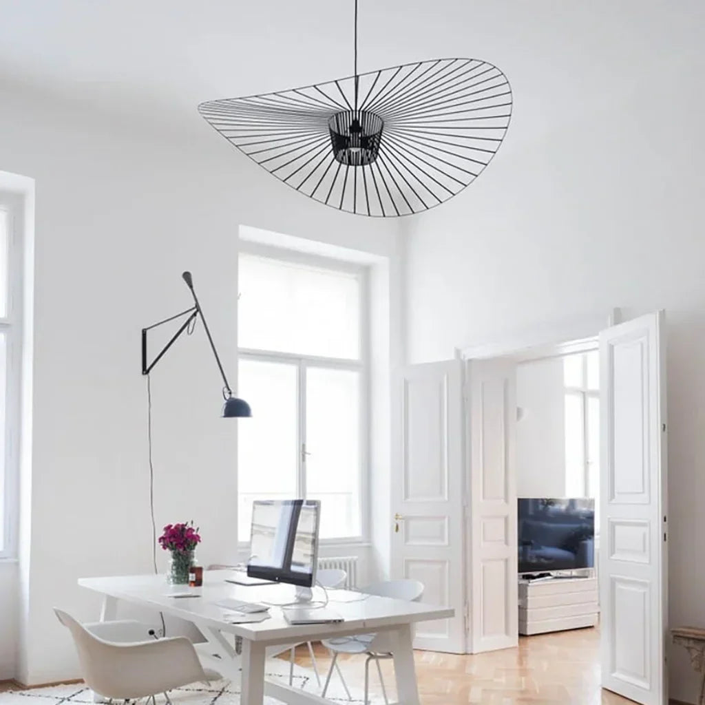 Sculptural Suspended Fixture with Adjustable Drop 59 in Diameter for Dining Tables & Open Floor Plans Kitchen Islands Modern Statement Overh