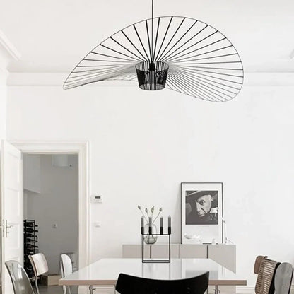 Oversized Drop Ceiling Fixture with Adjustable 59 in Cable for Open-Concept Kitchens & Dining Areas | Wide Sculptural Shade | E27 Socket | M