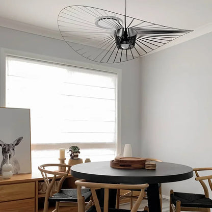 Sculptural Suspended Fixture with Adjustable Drop 59 in Diameter for Dining Tables & Open Floor Plans Kitchen Islands Modern Statement Overh