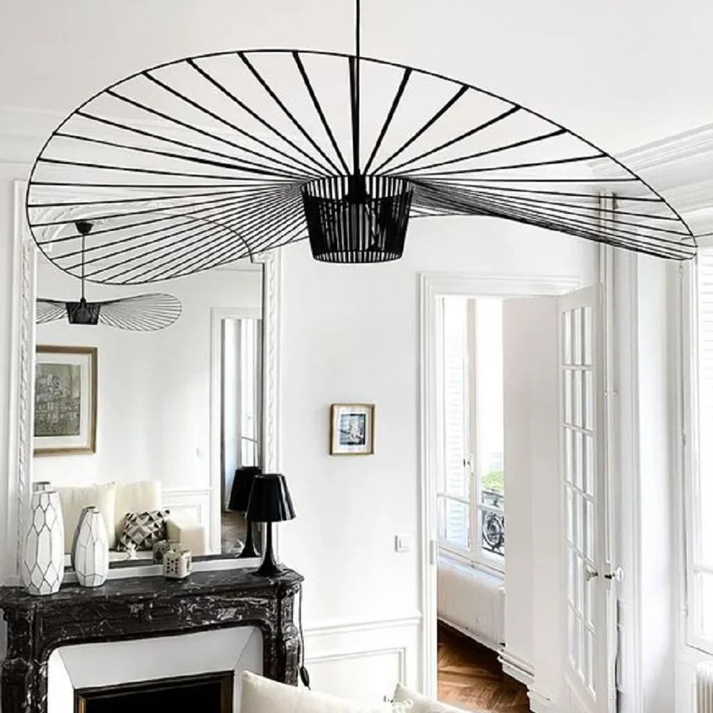 Sculptural Suspended Fixture with Adjustable Drop 59 in Diameter for Dining Tables & Open Floor Plans Kitchen Islands Modern Statement Overh
