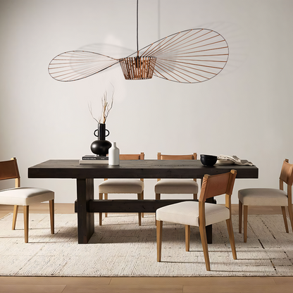 Oversized Drop Ceiling Fixture with Adjustable 59 in Cable for Open-Concept Kitchens & Dining Areas | Wide Sculptural Shade | E27 Socket | M