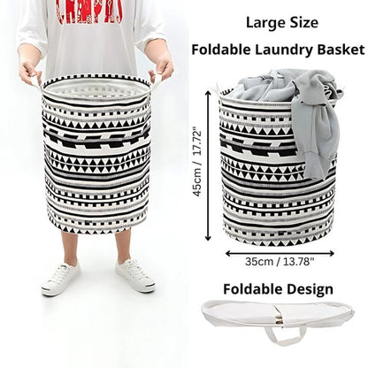 Panier à linge Vero - Pliable, motif tribal, grande capacité
