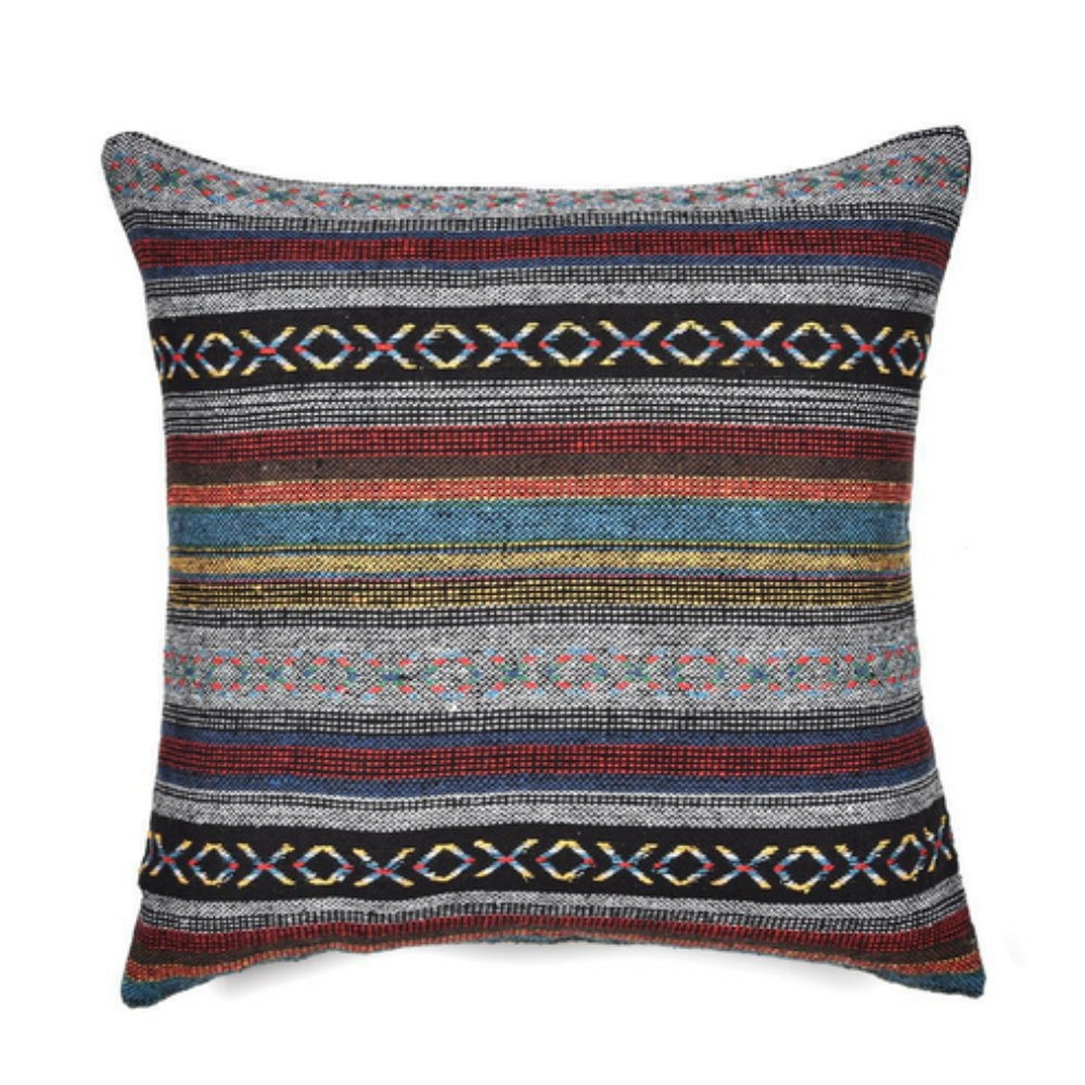 Vibrant Cushion Cover - Woven Microfiber, Bohemian Geometric Design