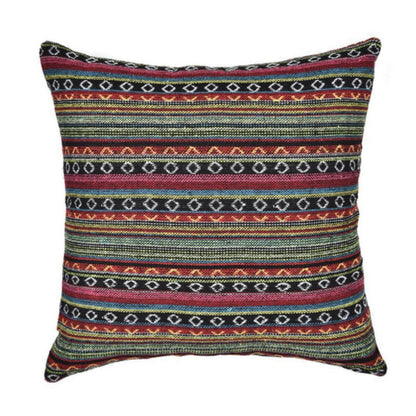 Vibrant Cushion Cover - Woven Microfiber, Bohemian Geometric Design