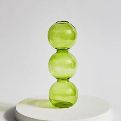Vibrant Green Glass Candle Holders – Unique Shapes for Stylish Decor