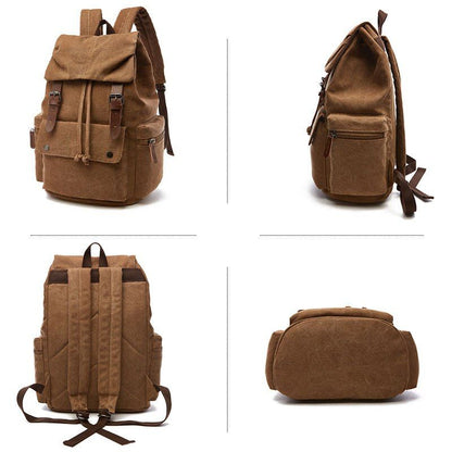 Classic Canvas Rucksack with Ample Storage for Daily Adventures