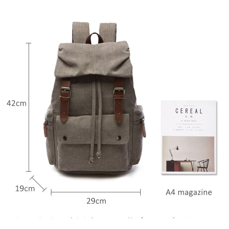 Classic Canvas Rucksack with Ample Storage for Daily Adventures