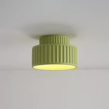 Flush Mount Resin Ceiling Light 10 in White for Low Ceilings Kitchen Hallway Bedroom Dining Room Compact Overhead Fixture E26 Socket