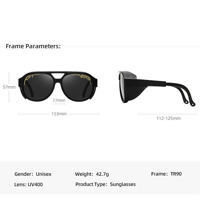 Lunettes de moto Viper | Protection UV400 coupe-vent avec verres TAC | Monture durable pour une protection oculaire optimale