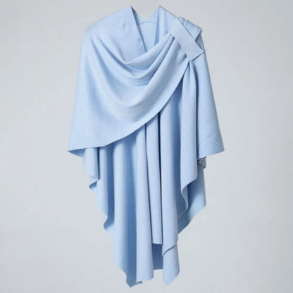 Virelli Shawl Coat - Lightweight Microfiber Blend, Fluid Drape