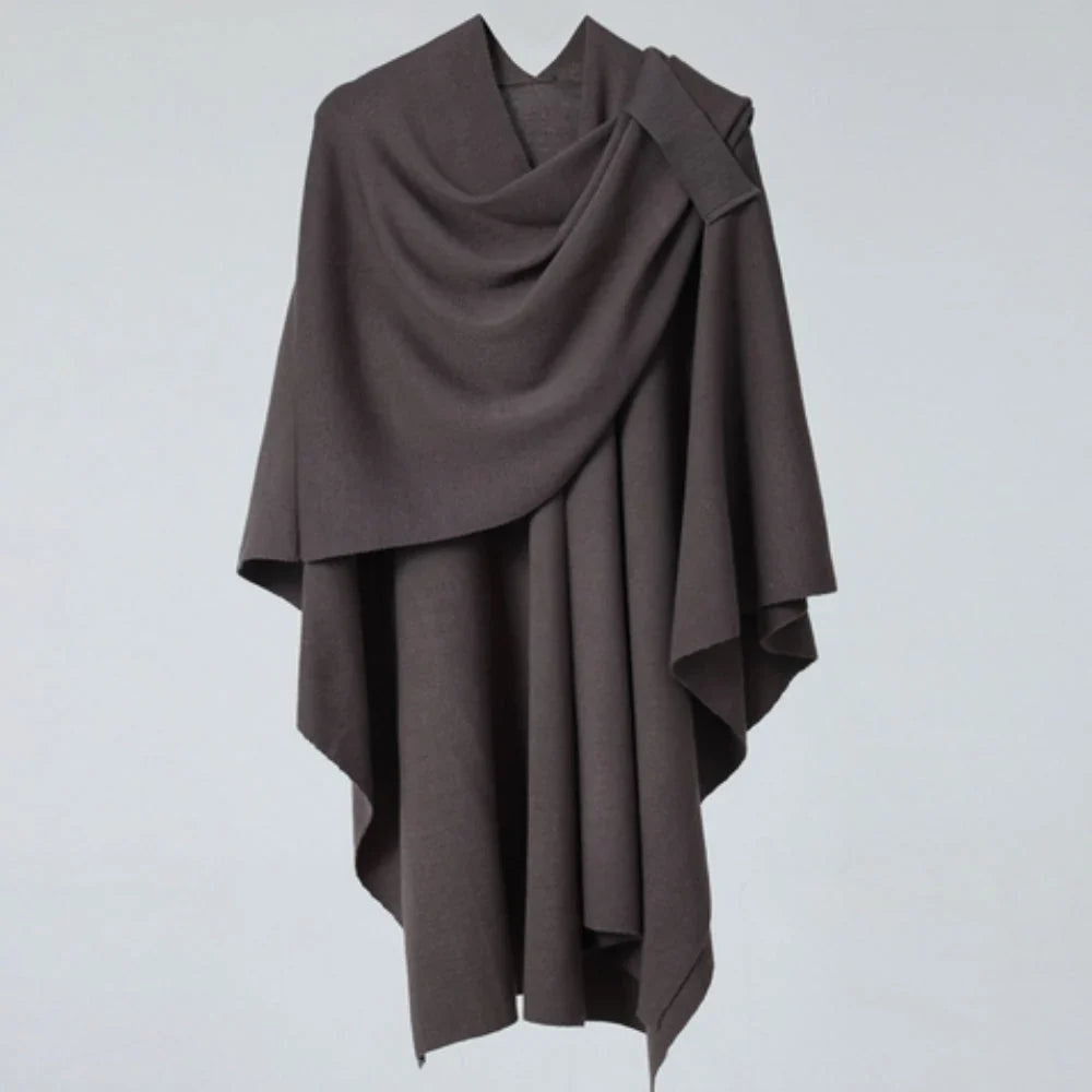 Virelli Shawl Coat - Lightweight Microfiber Blend, Fluid Drape