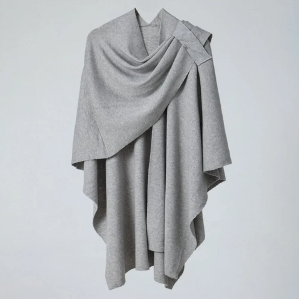 Virelli Shawl Coat - Lightweight Microfiber Blend, Fluid Drape