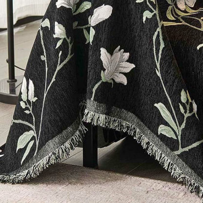 Viva Floral Sofa Cover - Durable Chenille, Elegant Vintage Design