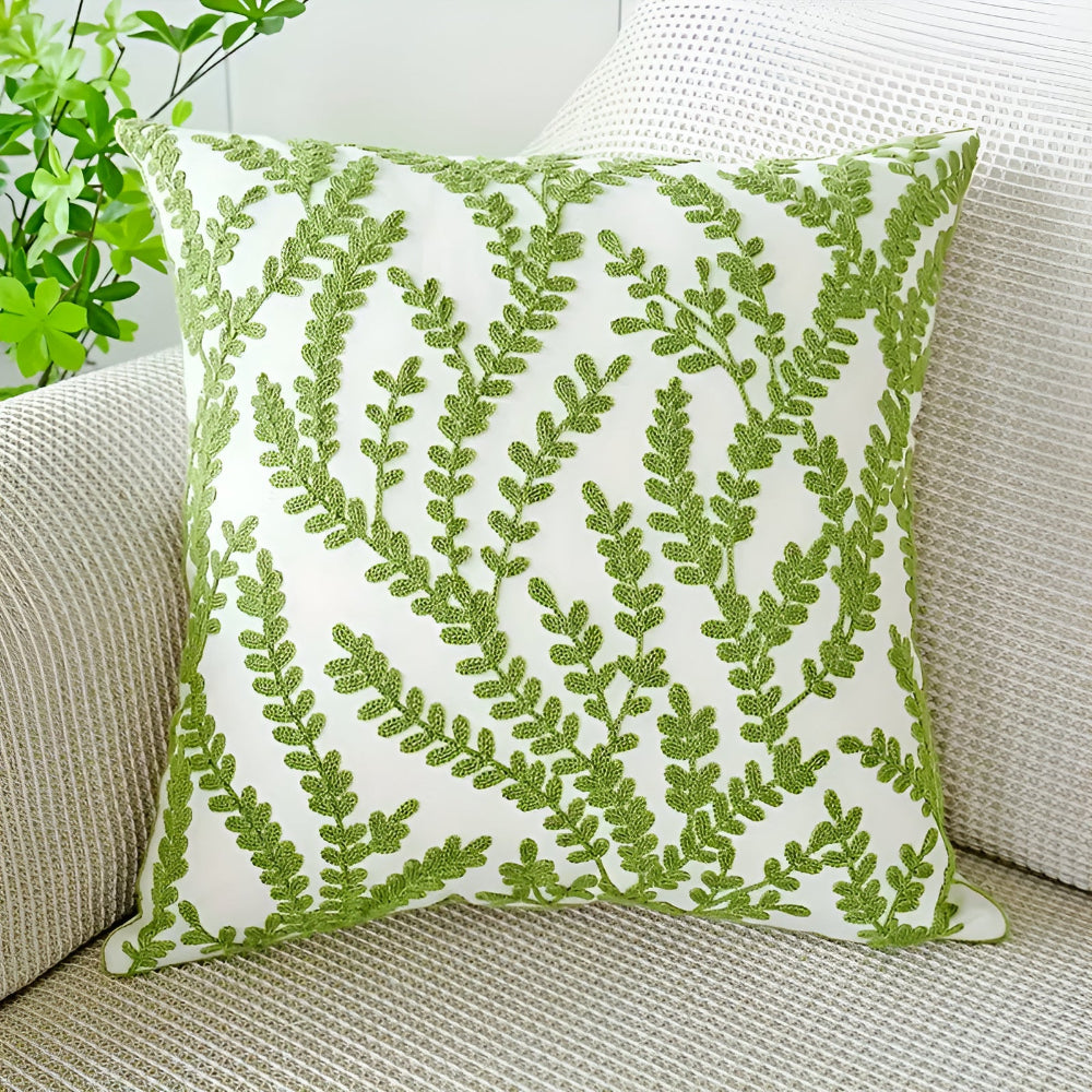 Vivid Sofa Cushion Cover - Microfiber Blend, Leaf designs