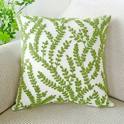 Vivid Sofa Cushion Cover - Microfiber Blend, Leaf designs