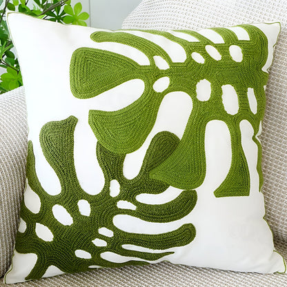 Vivid Sofa Cushion Cover - Microfiber Blend, Leaf designs