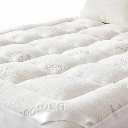 Surmatelas en bambou matelassé ultra doux, rafraîchissant, pour lit simple, queen ou king, surmatelas non toxique pour usage hôtelier