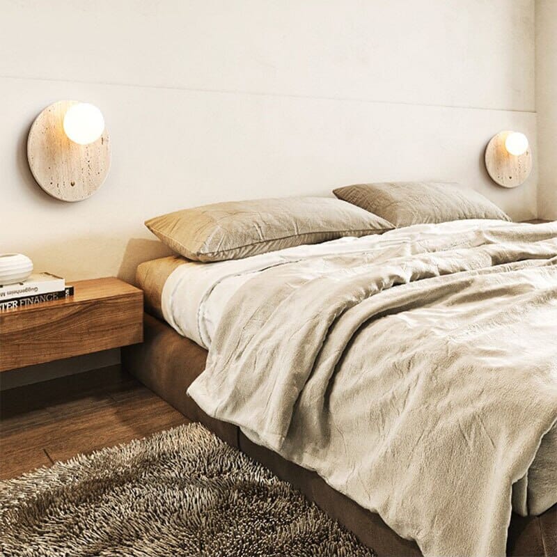 Wabi-Sabi Wall Lamp in Natural Tone – Minimalist Design with Warm Light