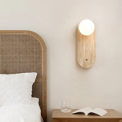 Wabi-Sabi Wall Lamp in Natural Tone – Minimalist Design with Warm Light
