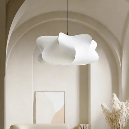 Silk Pendant Light Japanese-Inspired LED Warm White for Living Room Bedroom Hotel
