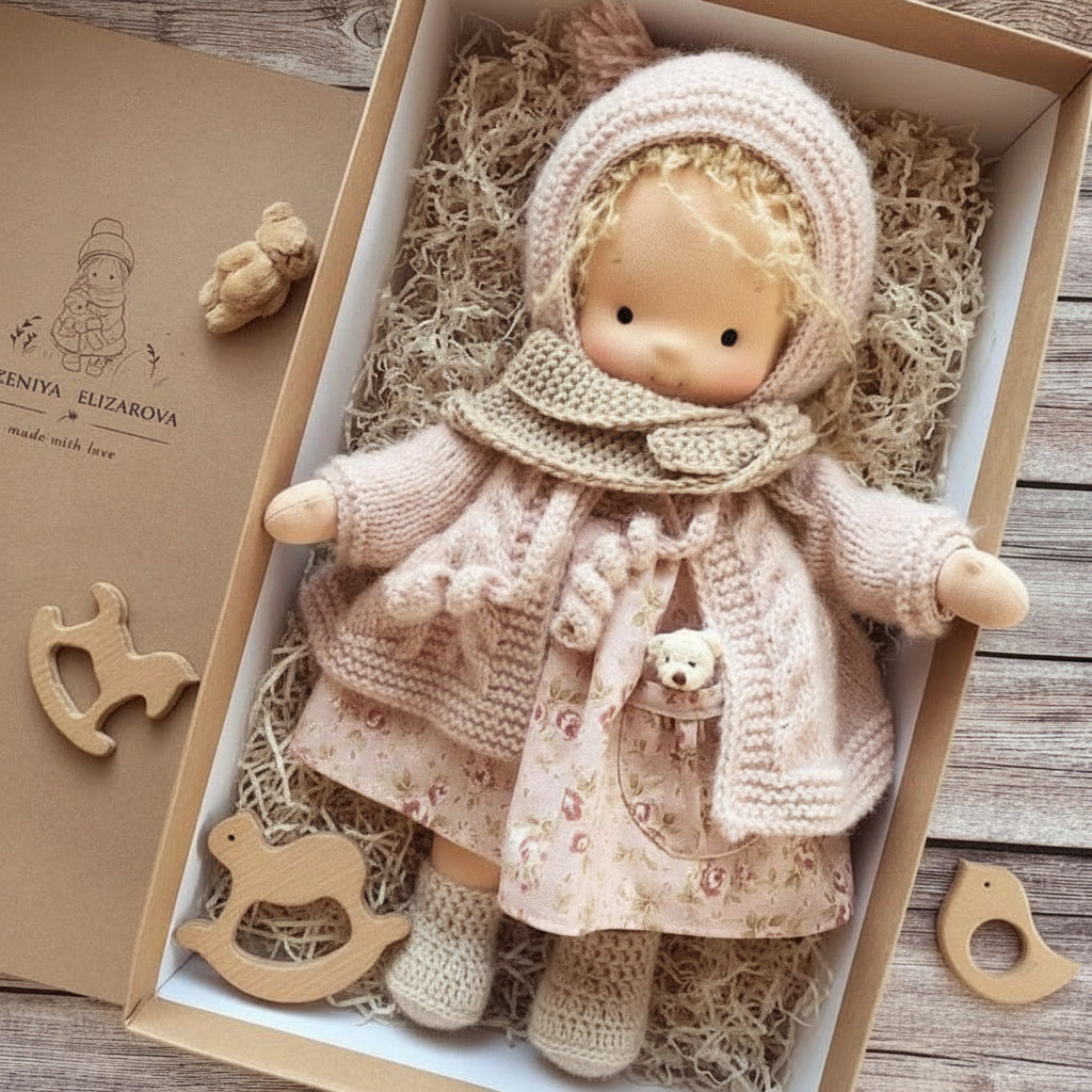 Cotton Plush Companion Doll for Creative Storytelling & Open-Ended Play | Handcrafted Soft Body Design for Kids