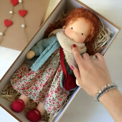 Collection Waldorf | Poupée en tissu faite main pour enfants aux textures douces | Compagnon idéal pour le jeu imaginaire