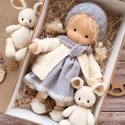 Collection Waldorf | Poupée en tissu faite main pour enfants aux textures douces | Compagnon idéal pour le jeu imaginaire