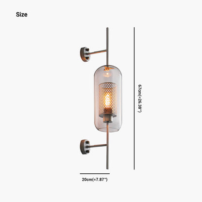 Adjustable LED Sconce Light Metal Glass Copper Finish for Bedroom Living Room Dining Room Wall Mounted Fixture 26 Inch Warm Neutral White Te