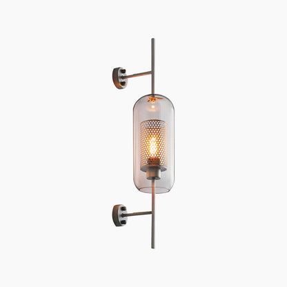 Adjustable LED Sconce Light Metal Glass Copper Finish for Bedroom Living Room Dining Room Wall Mounted Fixture 26 Inch Warm Neutral White Te