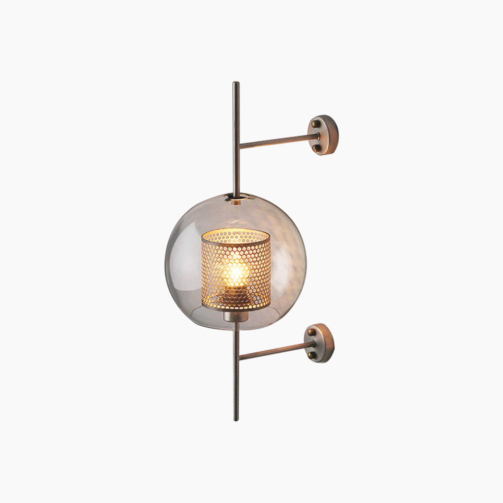 Adjustable LED Sconce Light Metal Glass Copper Finish for Bedroom Living Room Dining Room Wall Mounted Fixture 26 Inch Warm Neutral White Te