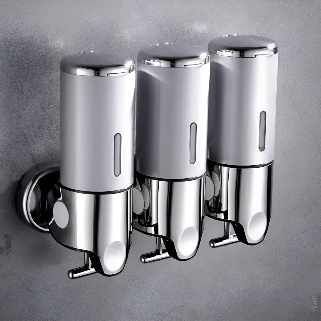 Wall-Mount Soap Dispenser for Bathroom & Kitchen | Space-Saving Metal Pump with Stainless Steel Finish & 17 oz Capacity | Liquid Soap