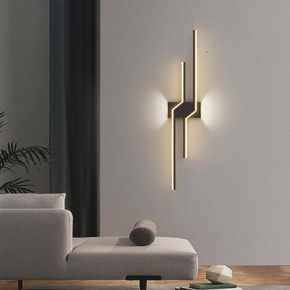 LED Wall Sconce Light 39 in Dimmable Metal Strip for Bedroom Living Room Hallway | Modern Interior Fixture with Color Temperature Control
