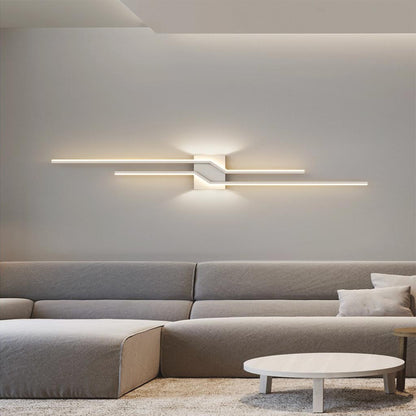 LED Wall Sconce Light 39 in Dimmable Metal Strip for Bedroom Living Room Hallway | Modern Interior Fixture with Color Temperature Control