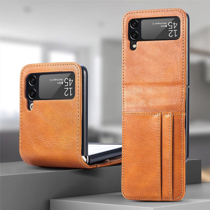 Samsung Galaxy Z Flip Card Holder Case Premium PU Leather Wallet Protection Cover for Flip 3 4 5 6 7 8 with Multiple Card Slots