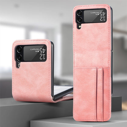 Samsung Galaxy Z Flip Card Holder Case Premium PU Leather Wallet Protection Cover for Flip 3 4 5 6 7 8 with Multiple Card Slots