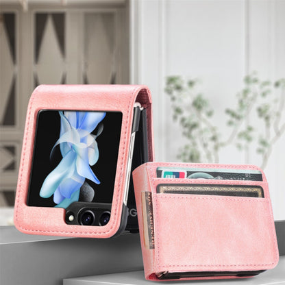 Samsung Galaxy Z Flip Card Holder Case Premium PU Leather Wallet Protection Cover for Flip 3 4 5 6 7 8 with Multiple Card Slots